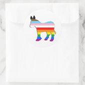Sticker Rond Démocrate LGBTQ (Sac)