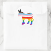 Sticker Rond Démocrate LGBTQ (Sac)