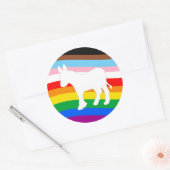 Sticker Rond Démocrate LGBTQ (Enveloppe)