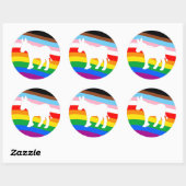 Sticker Rond Démocrate LGBTQ (Feuille)