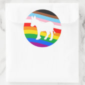 Sticker Rond Démocrate LGBTQ (Sac)