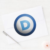 Sticker Rond Démocrates (Enveloppe)