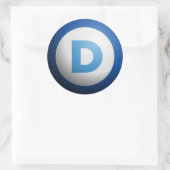 Sticker Rond Démocrates (Sac)