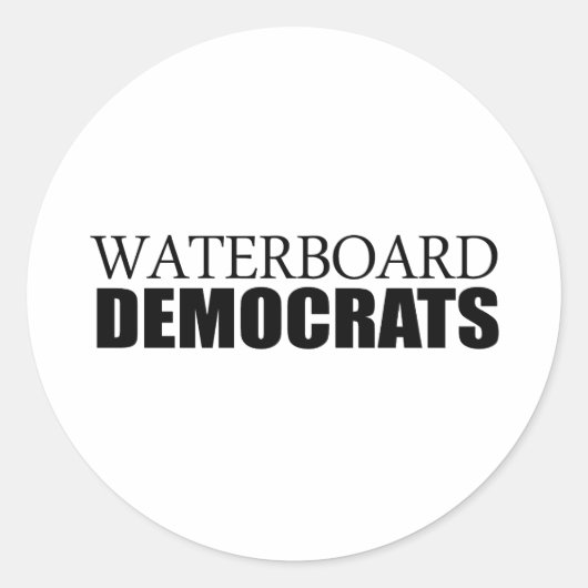 Sticker Rond Démocrates de Waterboard (Devant)