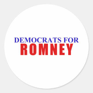Sticker Rond Démocrates pour Romney