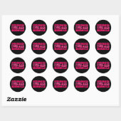 Sticker Rond Demoiselle d'honneur Bride Squad Enterrement de vi (Feuille)
