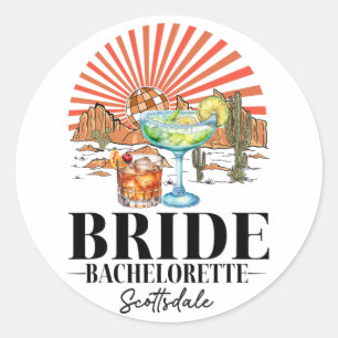 Sticker Rond Demoiselle d'honneur Équipe de mariée Scottsdale E