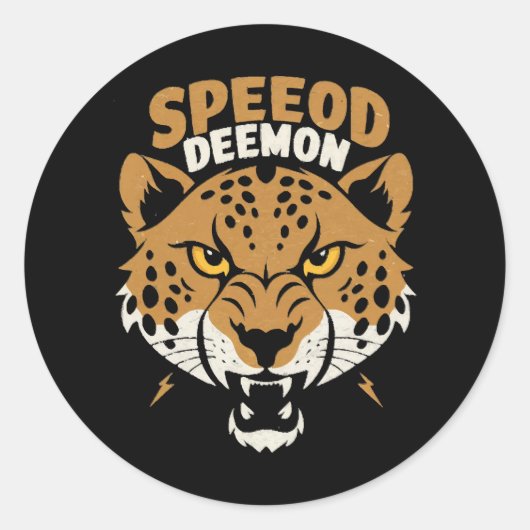 Sticker Rond Démon de la vitesse (Devant)