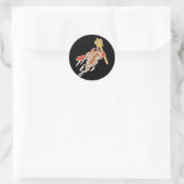Sticker Rond démon de poussière rapide diable (Sac)