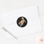 Sticker Rond démon de poussière rapide diable (Enveloppe)