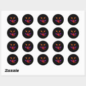 Sticker Rond Demon Jack-o'-lantern (Feuille)