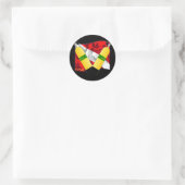 Sticker Rond Den-Flags (Sac)