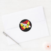 Sticker Rond Den-Flags (Enveloppe)