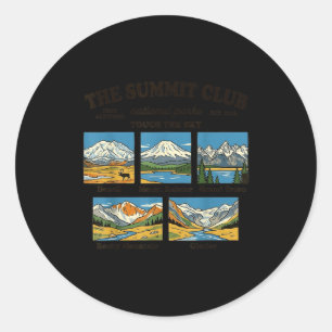 Sticker Rond Denali rainier grand teton rocky mountain glacier