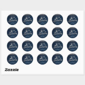 Sticker Rond Denim & Diamonds 50e anniversaire (Feuille)