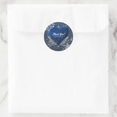 Sticker Rond Denim & Diamonds Anniversaire Fête Favoriser (Sac)