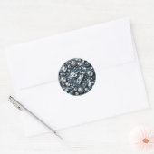 Sticker Rond Denim & Diamonds Bling Bijou Glamour Bijoux (Enveloppe)