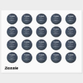 Sticker Rond Denim Diamonds Parties scintillant Rhinestones Chi (Feuille)