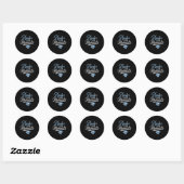 Sticker Rond Denim Et Diamonds Mode tendance (Feuille)