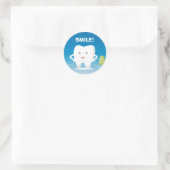 Sticker Rond Dent de dessin, Sticule dentaire de la perte (Sac)