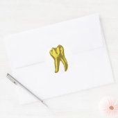 Sticker Rond Dent en or (Enveloppe)