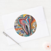 Sticker Rond Dent multicolore (Enveloppe)