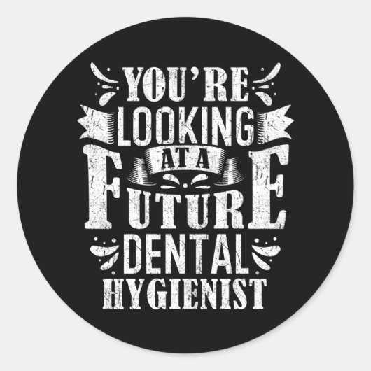 Sticker Rond Dental Hygienist (Devant)