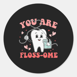 Sticker Rond Dental Squad, Vous êtes Floss-ome, Joyeuse Saint-V