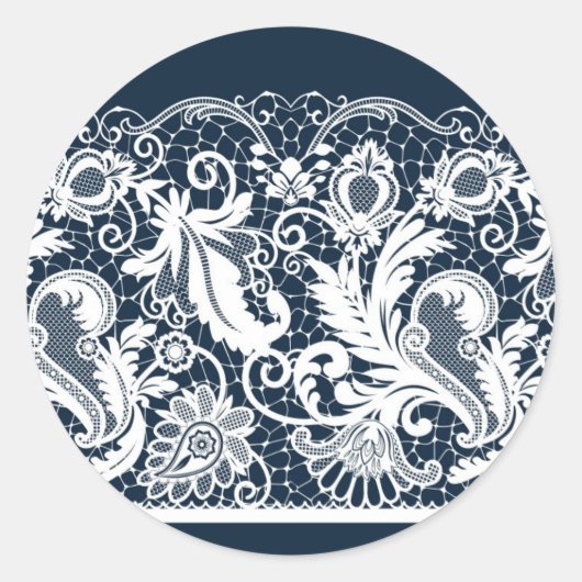 Sticker Rond Dentelle blanche 2 (Devant)