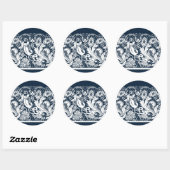 Sticker Rond Dentelle blanche 2 (Feuille)