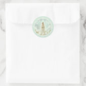 Sticker Rond Dentelle blanche Notre-Dame de Fatima (Sac)