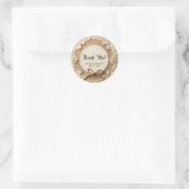 Sticker Rond Dentelle Burlap & Twine Bow Rustic Sweet 16 Annive (Sac)