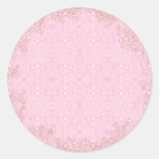 Sticker Rond Dentelle de chouette et de luciole (Devant)