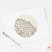 Sticker Rond dentelle de style arabe (Enveloppe)
