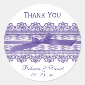 Sticker Rond Dentelle et ruban adhésifs de faveur