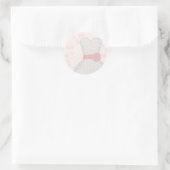 Sticker Rond Dentelle Mariage Gown et papillon (Sac)