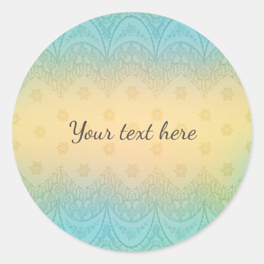 Sticker Rond Dentelle romantique (Devant)