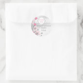 Sticker Rond Dentelle rose de printemps Mariage de dentelle pri (Sac)