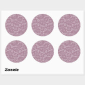 Sticker Rond Dentelle violette (Feuille)