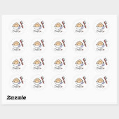 Sticker Rond Dentiste (Feuille)