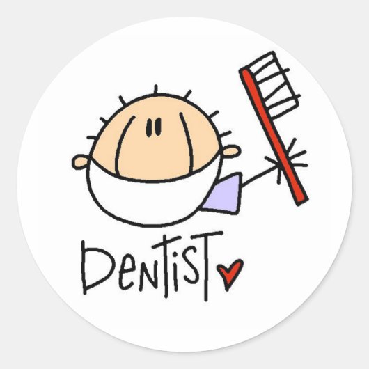 Sticker Rond Dentiste (Devant)