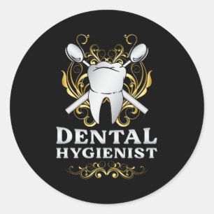 Sticker Rond Dentiste Dentaire Dents Dents Dentistère Dentistèr