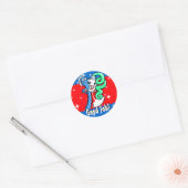 Sticker Rond Dentiste.Dental.Bon travail.Brosse à dents.Presse- (Enveloppe)