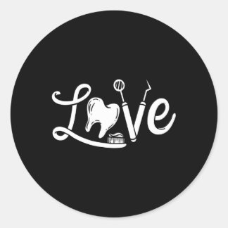 Sticker Rond Dentiste Dentiste Dental Assistant Dental Hygienis