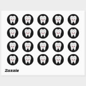 Sticker Rond Dentiste Dents Dental Docteur Dentaire Dent Dos Dr (Feuille)