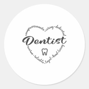 Sticker Rond Dentiste, école dentaire, bureau de dentiste