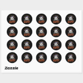 Sticker Rond Dentiste Halloween Trick Ou Traiter Dentistesse De (Feuille)