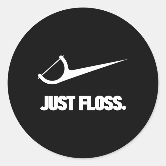 Sticker Rond Dentiste juste Floss Dental Office (Devant)