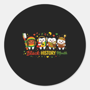 Sticker Rond Dentiste Mélanine Juneteenth Dentaire Drôle