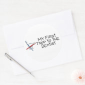 Sticker Rond Dentiste Mon Premier Voyage Chez Le Dentiste (Enveloppe)